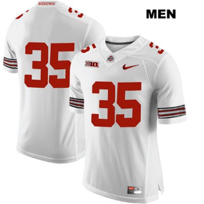 Men's NCAA Ohio State Buckeyes Luke Donovan #35 College Stitched No Name Authentic Nike White Football Jersey NN20A24RJ